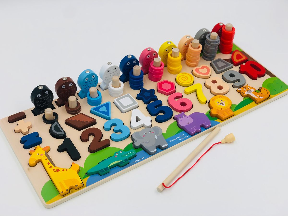 Tablero Mosaico Montessori 5 en 1