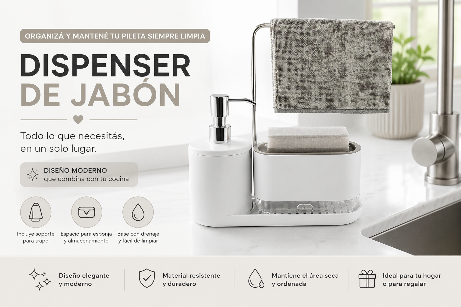 ¡Orden y practicidad para tu cocina!